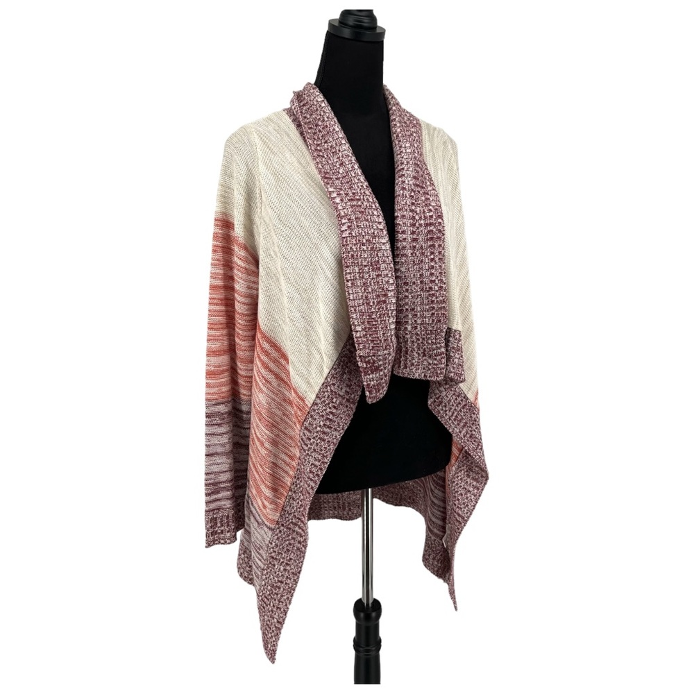 Vanilla Star Knit Draped Lightweight Fall Cardigan Size Large